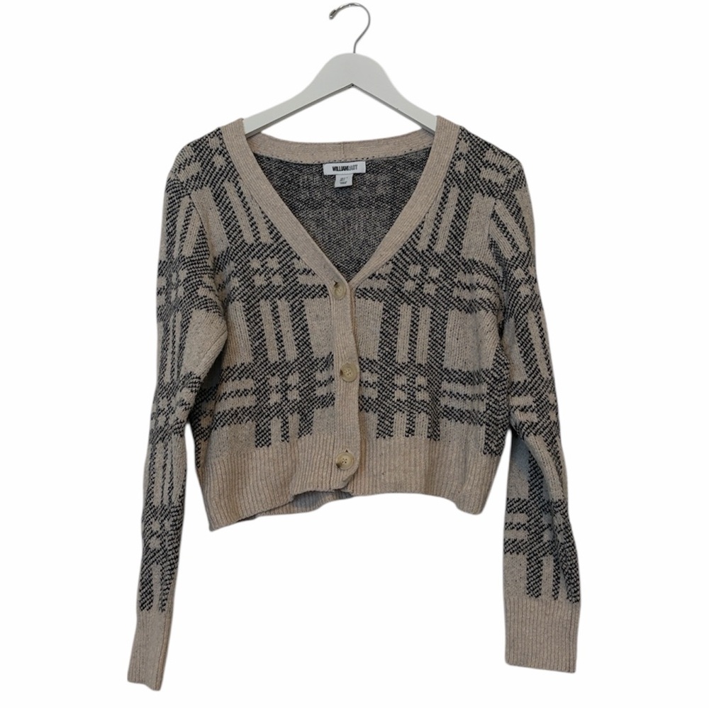 William Rast Cropped Cardigan, Large